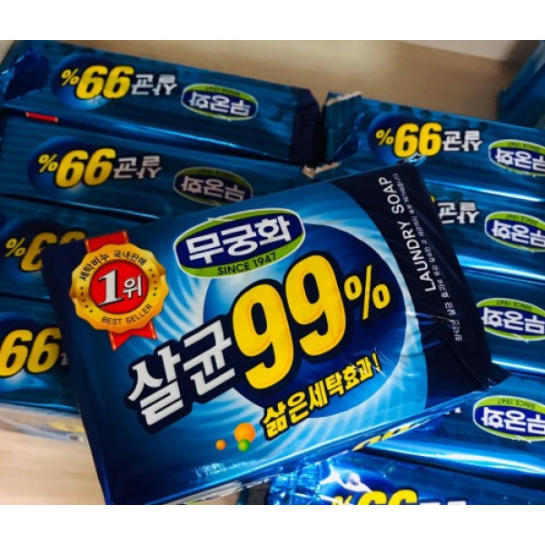 Фото - Мыло хозяйственное Mukungwha 99% антибактериальное 230г