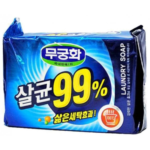 Фото - Мыло хозяйственное Mukungwha 99% антибактериальное 230г