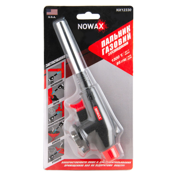 Фото - Горелка газовая NOWAX с пьезоподжигом (NX12330)