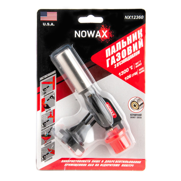Фото - Горелка газовая NOWAX с пьезоподжигом (NX12360)