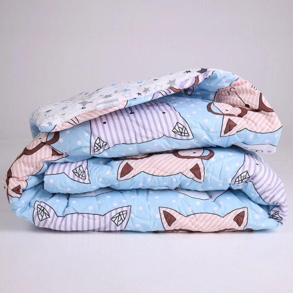 Фото - Одеяло зимнее полуторное MirSon шелковое №3004 Сolor Fun Line Whales (2200004831640)