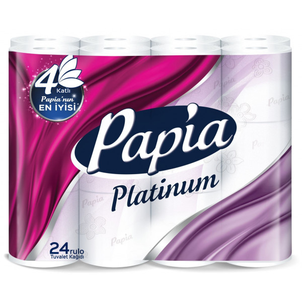 Фото - Туалетная бумага Papia 4-х слойный 24 шт. Platinum (8690536026371)