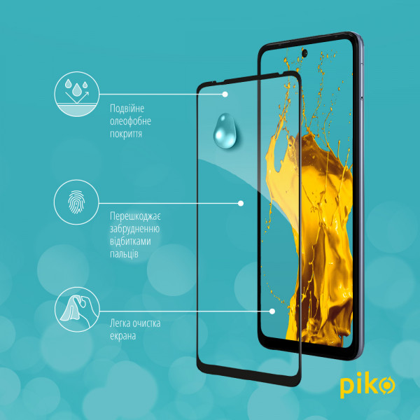 Фото - Защитное стекло для смартфона Piko Full Glue for MOTO G60 Black (1283126521140)