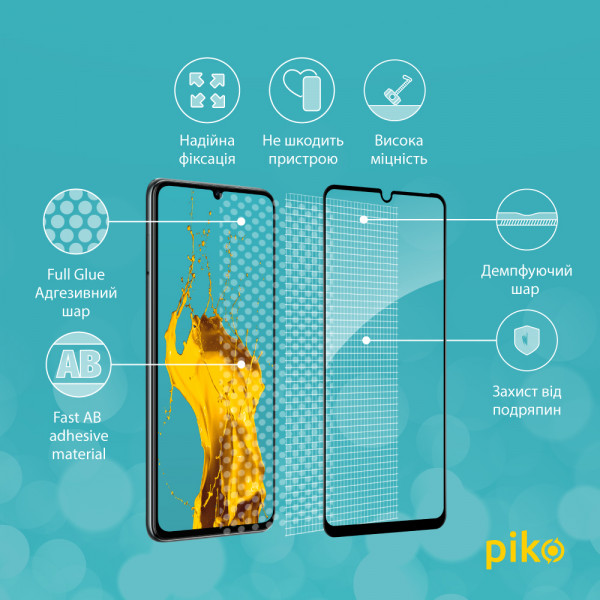 Фото - Защитная пленка для смартфона Piko Full Glue for ZTE Blade A72S (1283126575846)