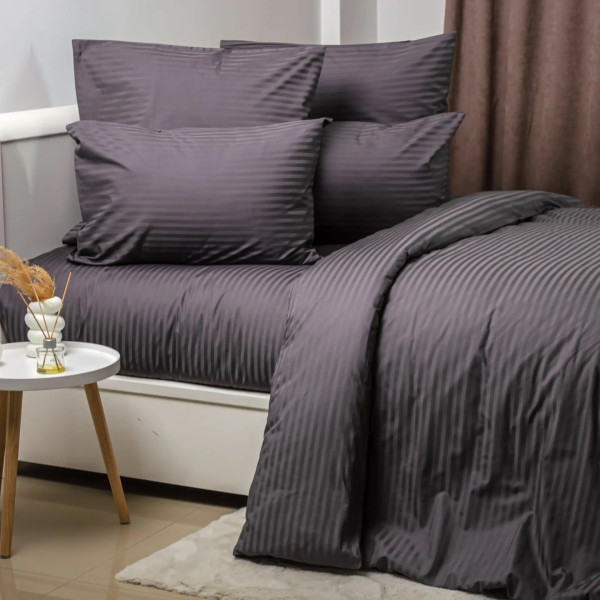 Фото - Комплект постельного белья ТЕП СТРАЙП САТИН PREMIUM Graphite (2-04800_34074)