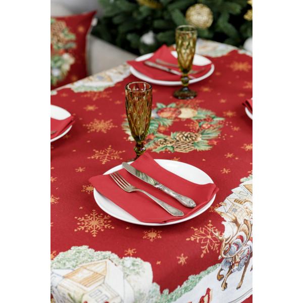 Фото - Скатерть квадратная Прованс гобелен PRESENT 135х140 (031327)