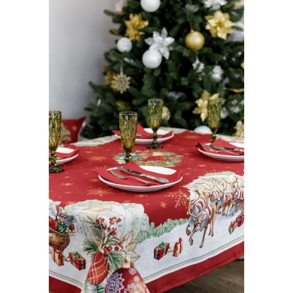 Фото - Скатерть квадратная Прованс гобелен PRESENT 135х140 (031327)
