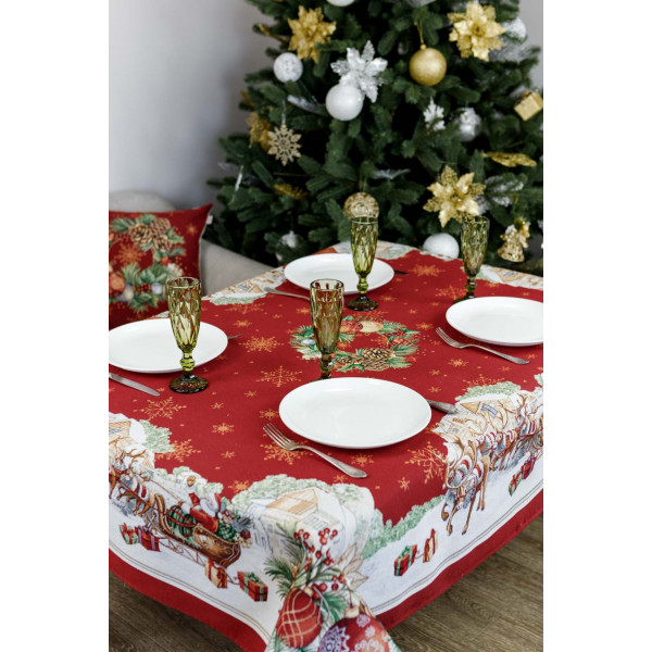 Фото - Скатерть квадратная Прованс гобелен PRESENT 135х140 (031327)