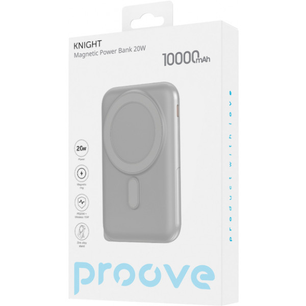 Фото - Батарея мобильная Proove Knight 20W 10000mAh dark gray (PBGI20012205)