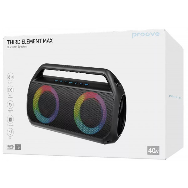 Фото - Портативная акустика Proove Third Element Max 40W Black (PSTE40000001)