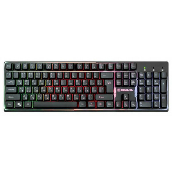 Фото - Клавиатура проводная REAL-EL Comfort 7011 Backlit Black USB Фото - Клавиатура проводная REAL-EL Comfort 7011 Backlit Black USB