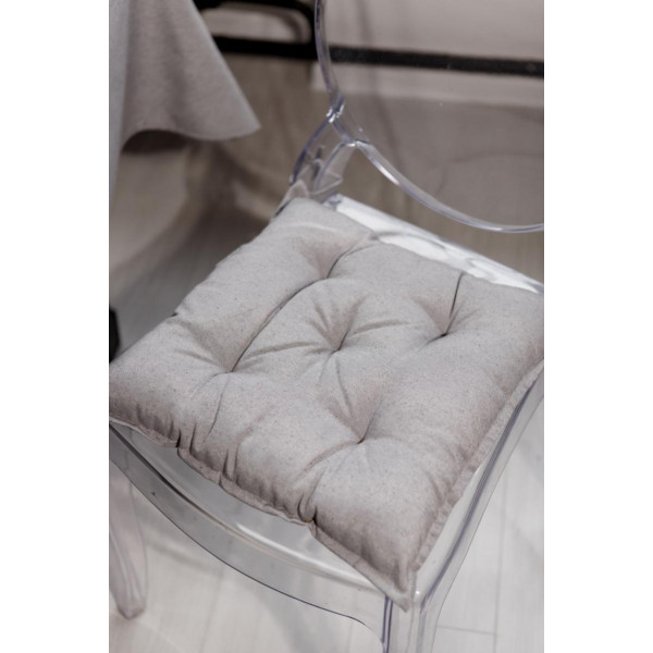 Фото - Подушка для стула Прованс RINO серая 40х40 см (037223)