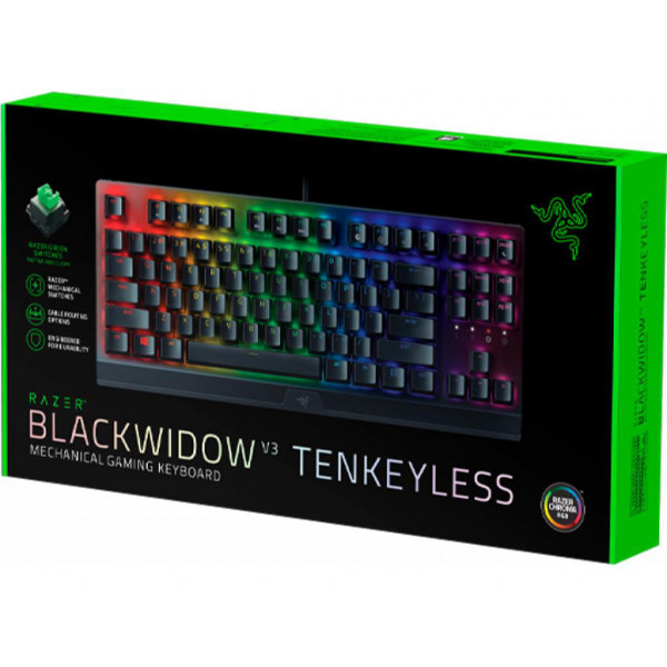 Фото - Уценка - Клавиатура проводная игровая Razer BlackWidow V3 TKL RU (RZ03-03490700-R3R1)