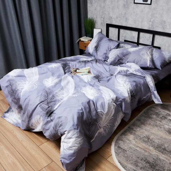 Фото - Комплект постельного белья Moon&Star Бязь Gold Люкс Soft Plumes 160х220 нав. 4х50х70 (MS-820006918)