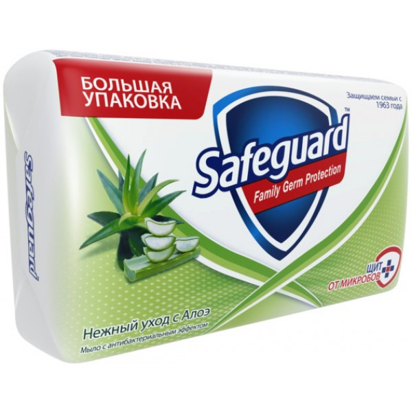 Фото - Твердое мыло Safeguard Нежный уход с Алоэ 125г