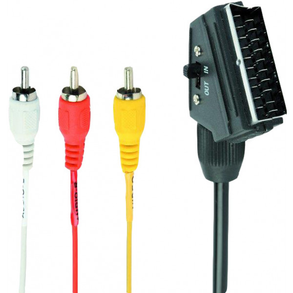 Фото - Кабель Scart - RCA Cablexpert CCV-519-001 1.8 м Black