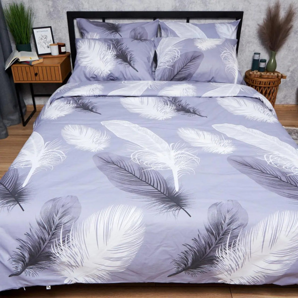 Фото - Комплект постельного белья Moon&Star Бязь Gold Люкс Soft Plumes 160х220 нав. 4х50х70 (MS-820006918)