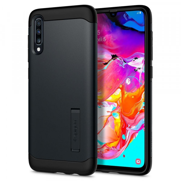 Фото - Чехол для смартфона Spigen for Samsung Galaxy A70 Slim Armor Metal Slate (620CS26391)
