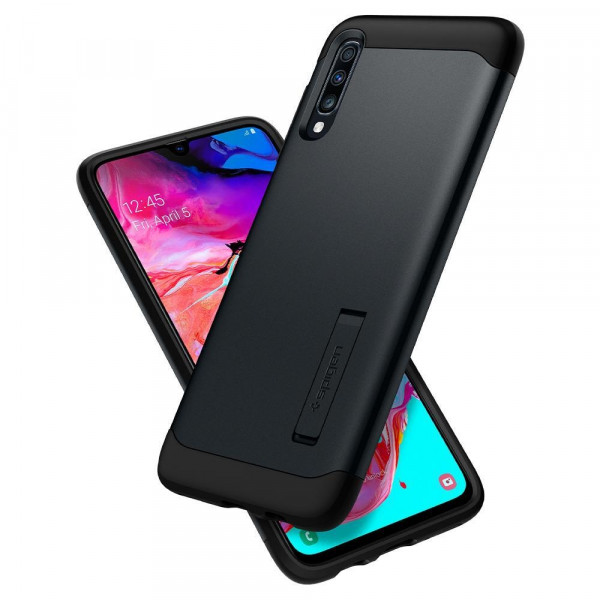 Фото - Чехол для смартфона Spigen for Samsung Galaxy A70 Slim Armor Metal Slate (620CS26391)