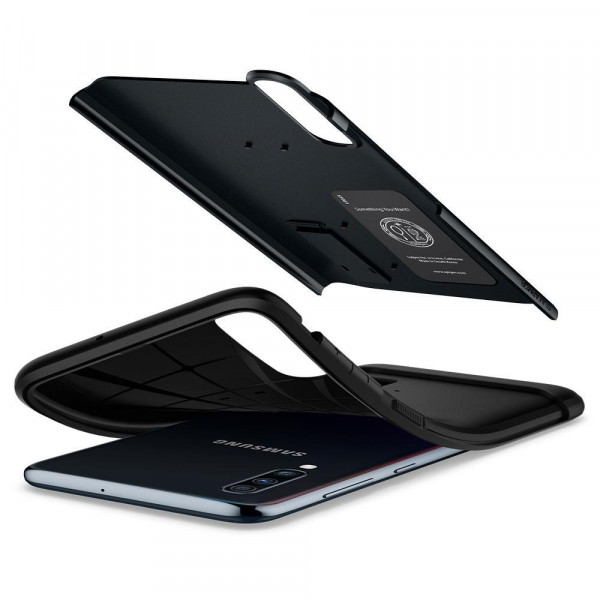 Фото - Чехол для смартфона Spigen for Samsung Galaxy A70 Slim Armor Metal Slate (620CS26391)