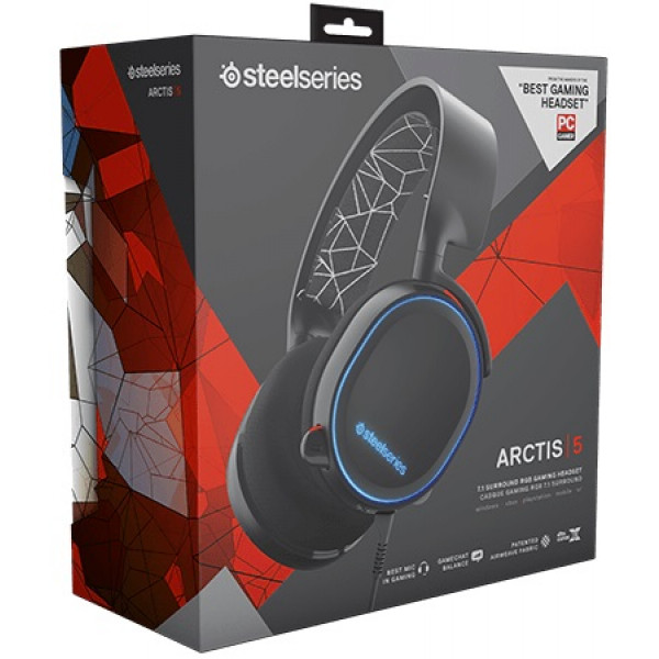 Фото - Гарнитура проводная SteelSeries Arctis 5 Black (61443)