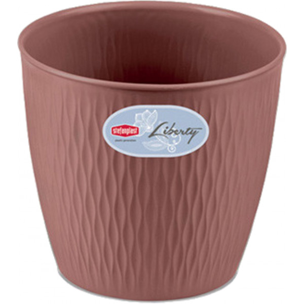 Фото - Вазон Stefanplast Liberty рож.коричневий 30х27 см 87325