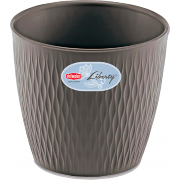 Фото - Вазон Stefanplast LIBERTY серый 30х27 см 87301