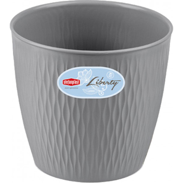 Фото - Вазон Stefanplast Liberty серый 30 см 87324