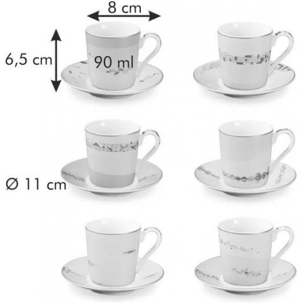 Фото - Набор чашек tescoma 387717 myCOFFEE с блюдцем 6 шт. Romance