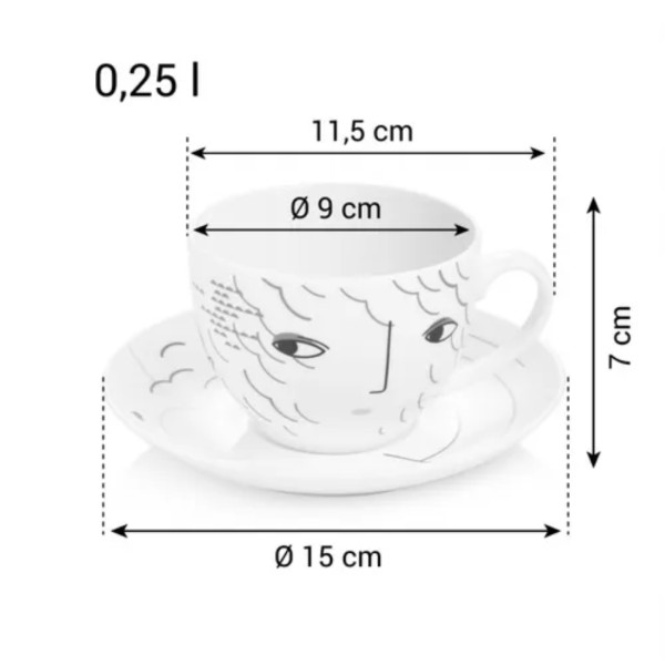 Фото - Набор чашек tescoma myCOFFEE 2 шт. Emotions (387744)