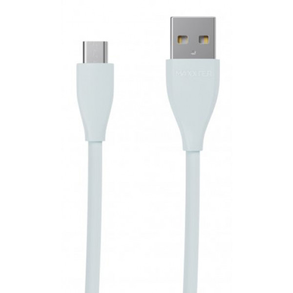 Фото - Кабель синхронизации данных Maxxter USB-microUSB 1м Grey (UB-M-USB-01MG)