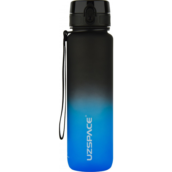 Фото - Бутылка для воды UZspace 3038 Frosted 1000 мл черно-голубая
