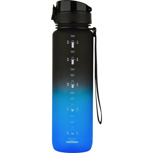 Фото - Бутылка для воды UZspace 3038 Frosted 1000 мл черно-голубая
