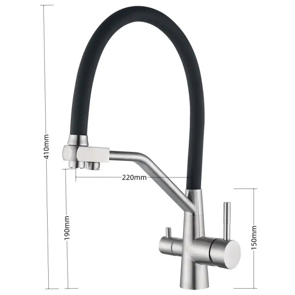 Фото - Смеситель кухонный Ventolux KFFPW 12 BN