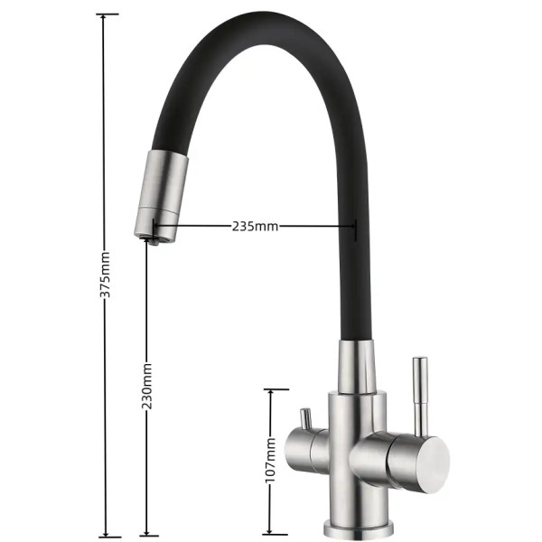 Фото - Смеситель кухонный Ventolux KFFPW 14 BN/BK