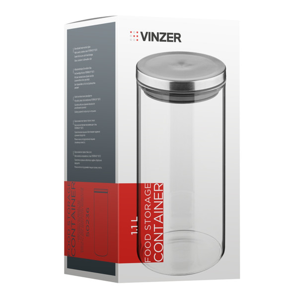 Фото - Емкость для сыпучих Vinzer 1.1 л (50236)