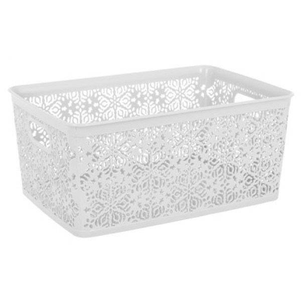 Фото - Корзина для хранения VIOLET HOUSE 0501 №1 Ажур White 5 л Фото - Корзина для хранения VIOLET HOUSE 0501 №1 Ажур White 5 л