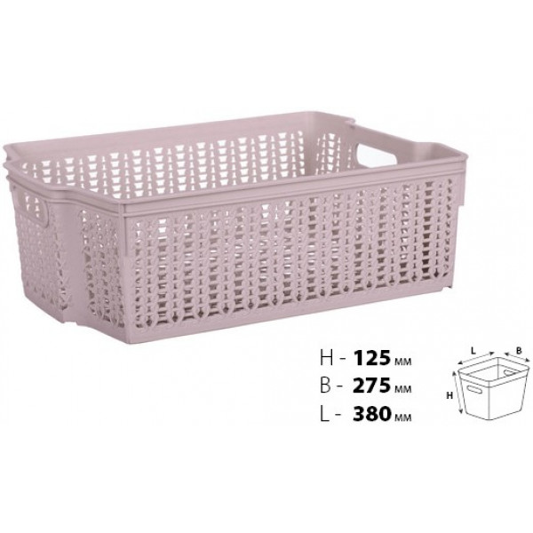 Фото - Корзина для хранения VIOLET HOUSE 1005 Powder б/кр. 38x27,5х12,5 см