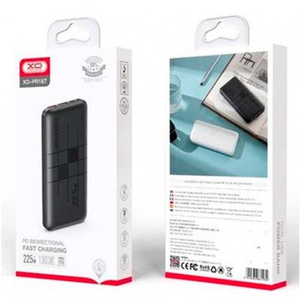 Фото - Батарея мобильная XO PR187 10000mAh 22.5W