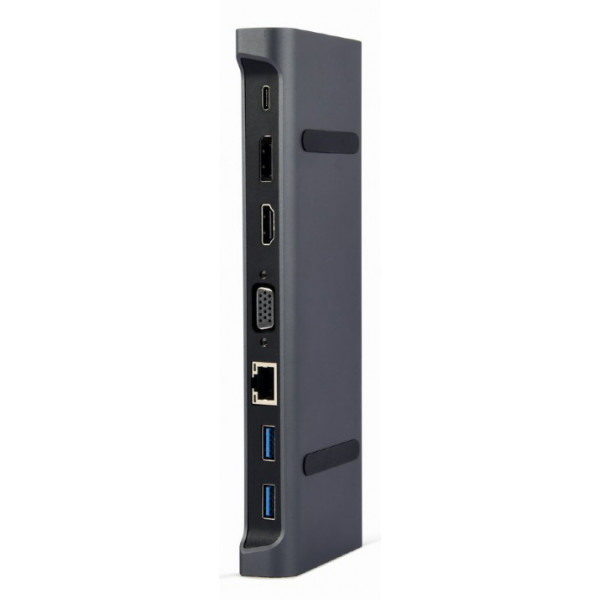 Фото - Хаб USB Cablexpert USB-C 9-в-1 USB-хаб+HDMI/VGA/PD/LAN/3.5-мм (A-CM-COMBO9-02)