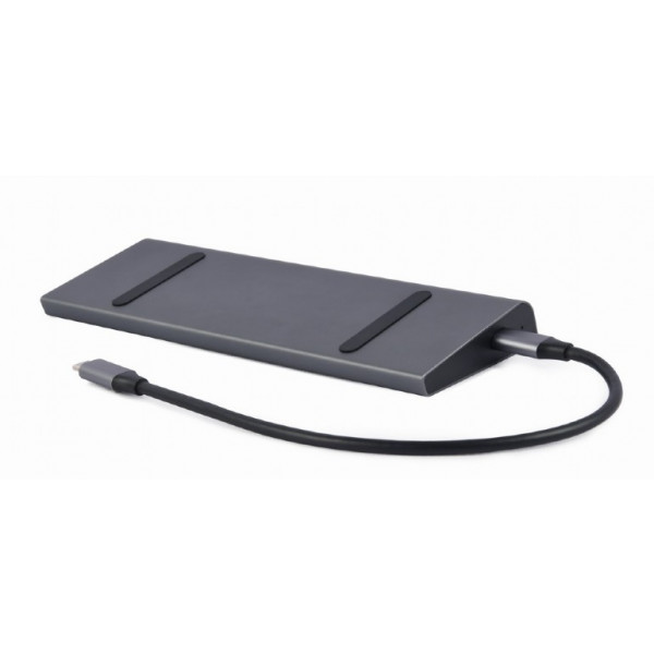 Фото - Хаб USB Cablexpert USB-C 9-в-1 USB-хаб+HDMI/VGA/PD/LAN/3.5-мм (A-CM-COMBO9-02)
