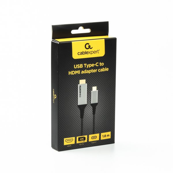 Фото - Кабель синхронизации данных Cablexpert USB-C на HDMI (A-CM-HDMIM4K-1.8M)