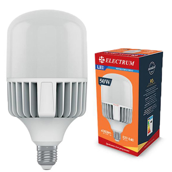 Фото - Лампочка светодиодная Electrum 50W E27-E40 4000K (A-LP-1949)