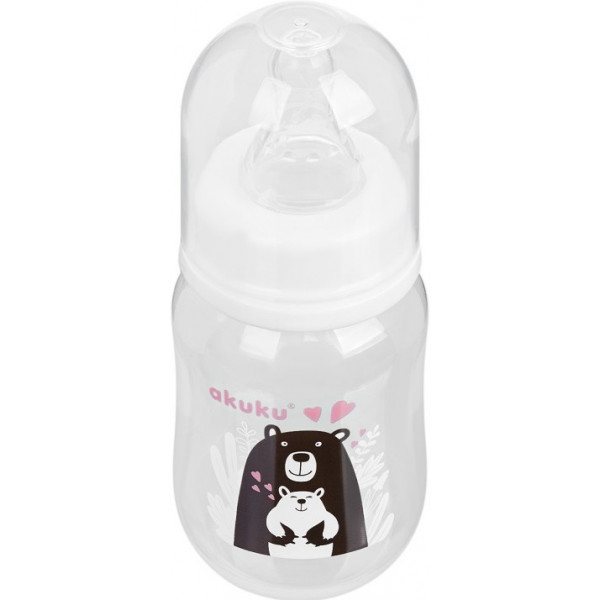 Фото - Бутылочка для кормления Akuku Черный медвежонок 125 мл (A0004)