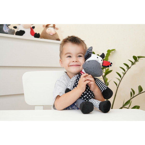 Фото - Мягкая игрушка животное Same Toy Корова/Бык Черно-белый 24 см (A1057/24)