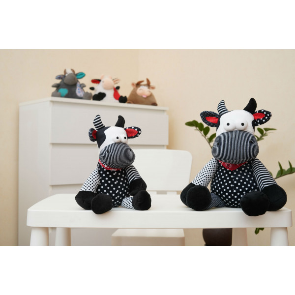 Фото - Мягкая игрушка животное Same Toy Корова/Бык Черно-белый 24 см (A1057/24)