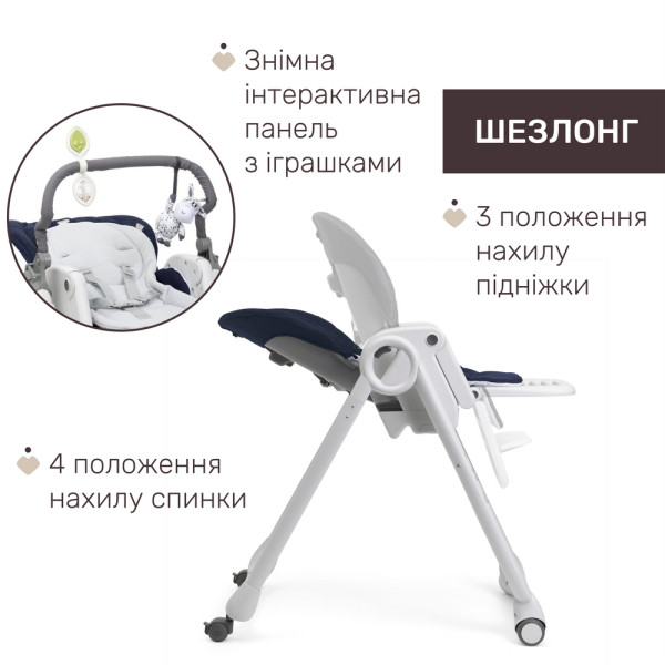 Фото - Стульчик для кормления трансформер Chicco Polly Magic RELAX, цв. 64.00 (79502.64.00)