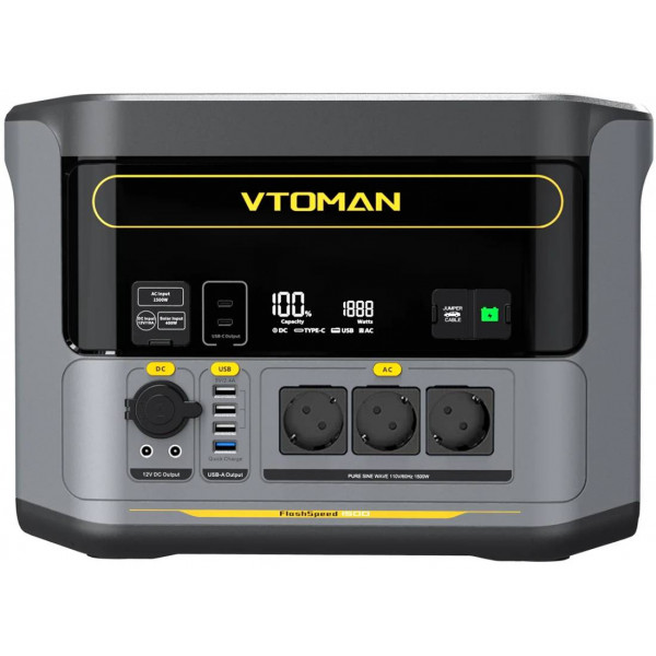 Фото - Зарядная станция универсальная Vtoman FlashSpeed 1500 PB-58 1548Wh 1500W Фото - Зарядная станция универсальная Vtoman FlashSpeed 1500 PB-58 1548Wh 1500W