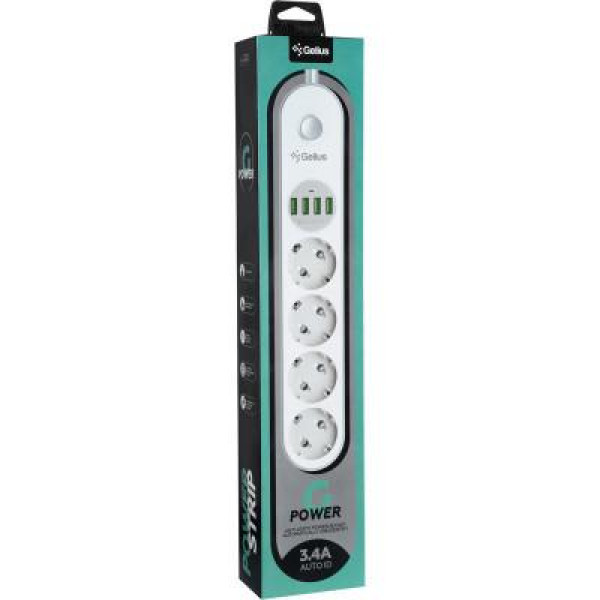 Фото - Сетевой фильтр Gelius PowerStrip G-Power 2m GP-PS-001 White (88635)