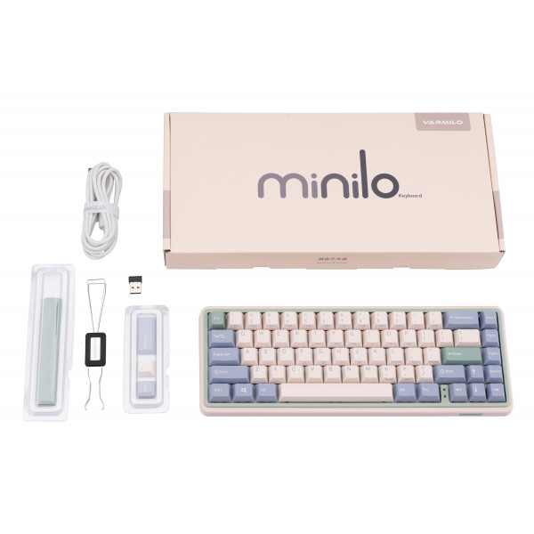 Фото - Клавиатура беспроводная Varmilo Minilo VXT67 Eucalyptus (A42A046E0A5A01A039)